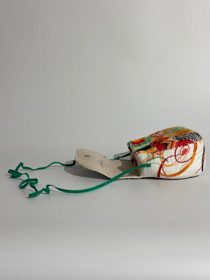 Borsa Luna Disegno Messicano Arancio e Verde