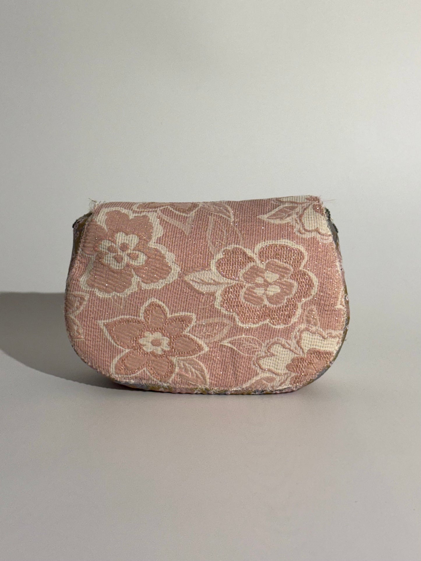 Borsa Luna tessuto Giapponese  Rosa, Oro e Grigio