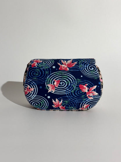 Borsa Luna Carpe Giapponesi e Fiori Neri