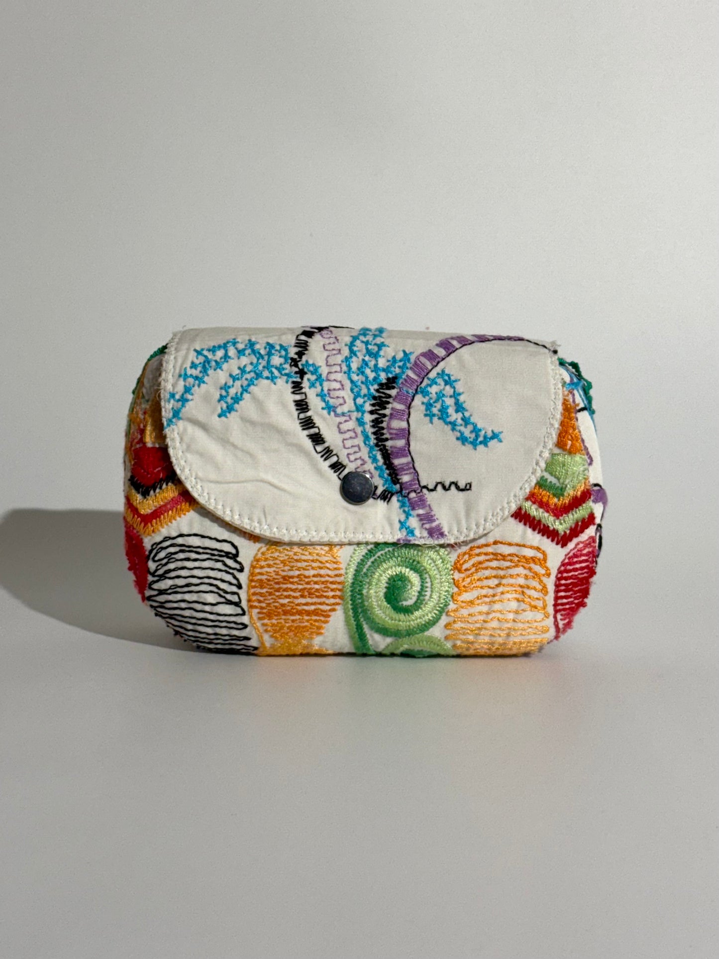 Borsa Luna Disegno Messicano Arancio e Verde